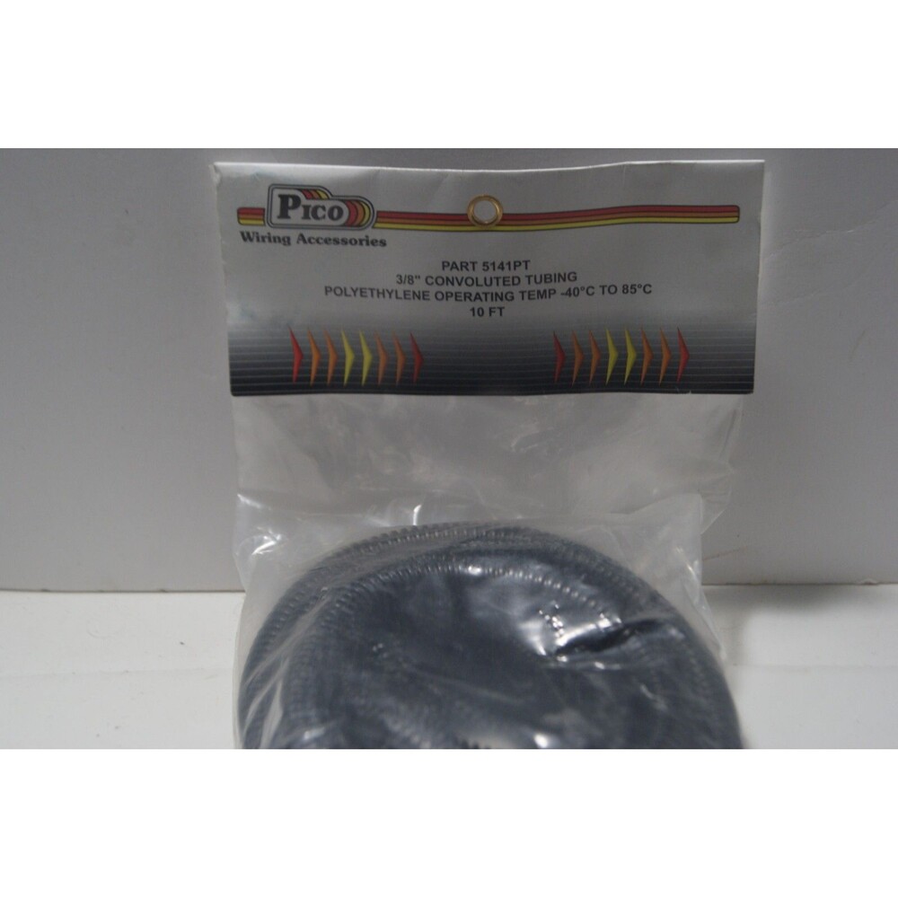 Pico 5141PT Black 3/8 Convoluted Tube 10FT New Sealed